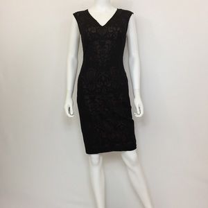 Cache Black Lace Sleeveless Cocktail Dress 4
